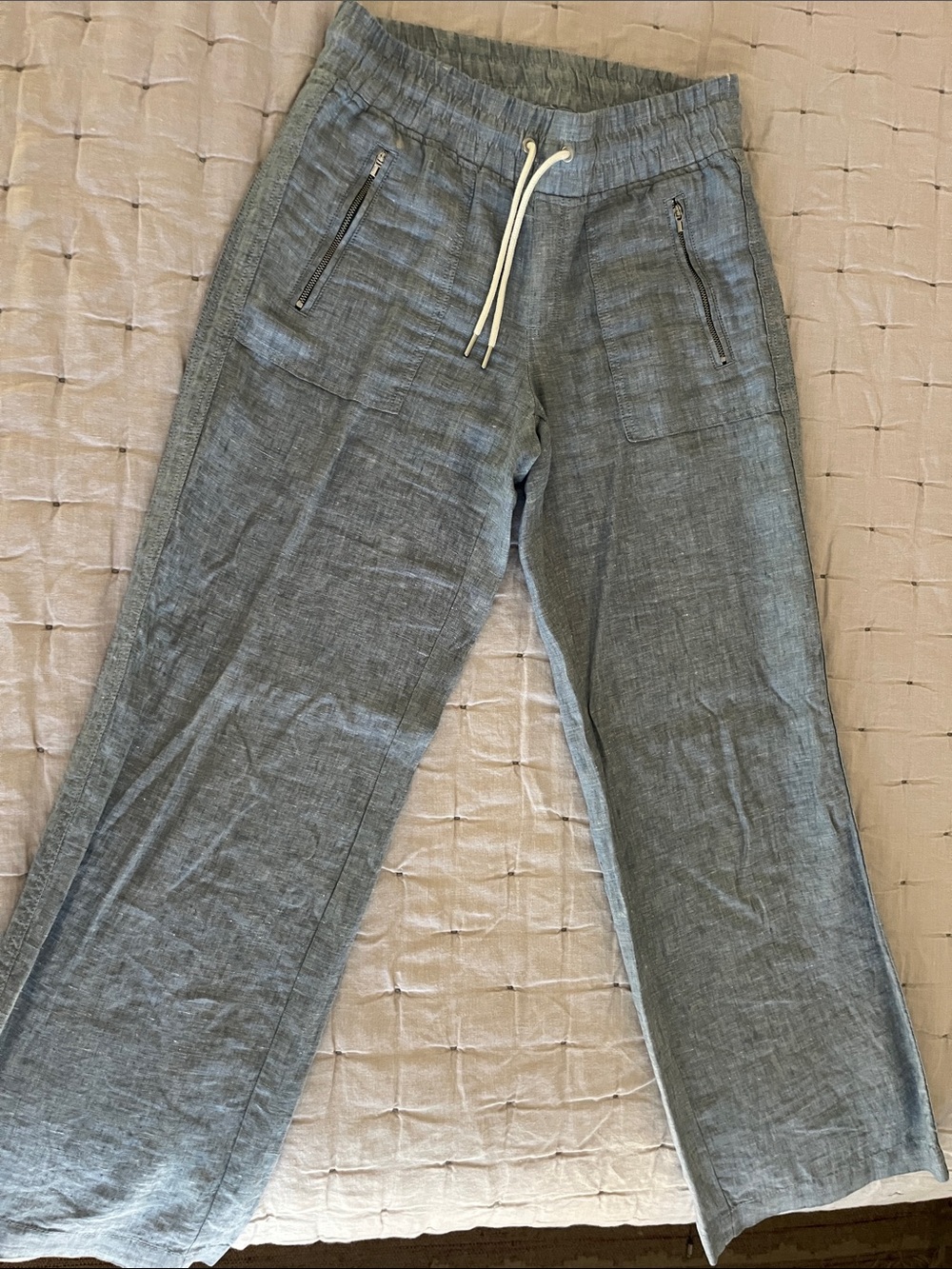 Athleta Light Cabo Linen Wide-Leg Drawstring Pants